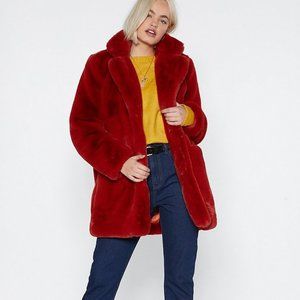 Surfin' Bird Faux Fur Coat